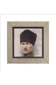 Mustafa Kemal Atatürk Baskılı MDF Magnet 7X7 - 4