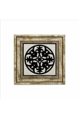 Barok Desen Baskılı Taş Tablo 25X25 - 2