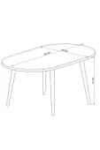 woodaria  Zigon Ve Orta Sehpa Seti, Salon Seti, Sehpa Seti, Oturma Odası Set Oval - 6