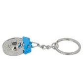 Mega Oto Market Oto Araba Anahtarlık Krom Fren Diski Mavi Balata Kapaklı - 3