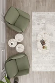 woodaria  Zigon Ve Orta Sehpa Seti, Salon Seti, Sehpa Seti, Oturma Odası Set Oval - 4