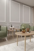 woodaria  Zigon Ve Orta Sehpa Seti, Salon Seti, Sehpa Seti, Oturma Odası Set Oval - 3