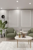 woodaria  Zigon Ve Orta Sehpa Seti, Salon Seti, Sehpa Seti, Oturma Odası Set Oval - 2