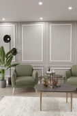 woodaria  Zigon Ve Orta Sehpa Seti, Salon Seti, Sehpa Seti, Oturma Odası Set Oval - 2