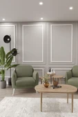woodaria  Zigon Ve Orta Sehpa Seti, Salon Seti, Sehpa Seti, Oturma Odası Set Oval - 2