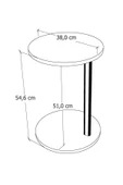 C Sehpa – MDF Üst Tablalı, Metal Gövdeli Yan Sehpa | Laptop Sehpası - 6