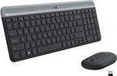 Logitech MK470 Slim Combo Kablosuz Klavye Mouse Seti 12 Fn Kısayolu ile Kompakt Klavye Sağ - 1