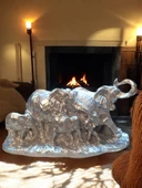 kırılmaz polyester, BEYAZ  RENK fil biblo thumbnail 1