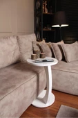 woodaria  Tekerlekli C Sehpa Mdf, Yan Sehpa, Zigon Sehpa, Servis Sehpası, Laptop Sehpası, Sehpa - 2