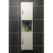 2 Kapaklı Bölmeli Banyo Asma Boy Dolabı Çok Amaçlı Duvara Monteli Dolap AsmaDolap - 1