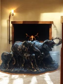 kırılmaz polyester, SİYAH  RENK fil biblo thumbnail 1