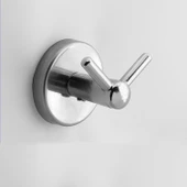 Vidalı Banyo Lavabo Askısı Çatal 2'li Askılık Krom Renk Metal Sağlam Aparat Bornoz Havlu Asma Askı - 5