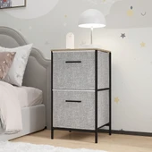 Çocuk 2 Çekmeceli Orta Boy Komodin Sehpa Gri 1609 - 1