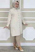 KADIN TAŞ DETAYLI TESETTÜR GÖMLEK - 4