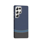 Galaxy S25 Ultra Kılıf M-safe Şarj Özellikli Karbon Fiber Görünümlü Redclick Gros Kapak thumbnail 8