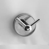Vidalı Banyo Lavabo Askısı Çatal 2'li Askılık Krom Renk Metal Sağlam Aparat Bornoz Havlu Asma Askı - 6