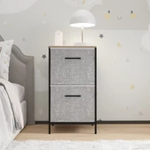 Çocuk 2 Çekmeceli Orta Boy Komodin Sehpa Gri 1609 - 2