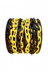 6 Mm Plastik Zincir 1 Metre Sarı-Siyah Şeritli Mfk thumbnail 7