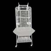 Dayang Papağan Eğitim Kafesi Ayaklı 59x59x152cm Beyaz - 1