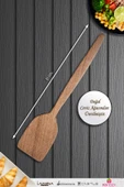 Doğal Ceviz Ağacı Ahşap Tahta Kaşık Spatula Seti Ağaç Kaşık (2li Set) A3 thumbnail 2