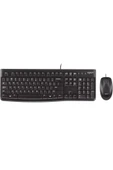 MK120 USB Kablolu Tam Boyutlu Türkçe Q Klavye Mouse Seti - Siyah - 1