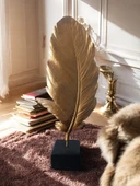 kırılmaz polyester,tüy desenli kaideli SARI RENK biblo thumbnail 4