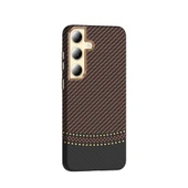 Galaxy S24 Plus Uyumlu Kılıf Magsafe Şarj Özellikli Karbon Fiber Görünümlü Gros Kapak - 8