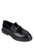 Shoetyle - Siyah Açma Deri Erkek Günlük Ayakkabı 610-1014 - 4