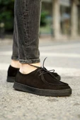 Shoetyle - Siyah Süet Bağcıklı Erkek Günlük Ayakkabı 610-1004 - 1