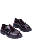Shoetyle - Bordo Açma Deri Tokalı Erkek Ayakkabı 250-1616 - 5