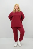 Kadın Büyük Beden Truvakar Kol Lastik Paça Eşofman Takımı 8185-25 - 11
