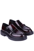 Shoetyle - Bordo Açma Deri Tokalı Erkek Ayakkabı 250-1616 - 4