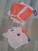 Nazar Kalp Desenli beyaz Viskon Kız Çocuk Takım - 3