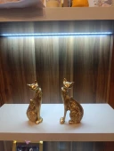 kırılmaz polyester 2 li SARI RENK kedi biblo thumbnail 4