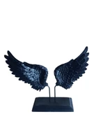 kırılmaz polyester,SİYAH RENK melek kanadı desenli biblo thumbnail 3