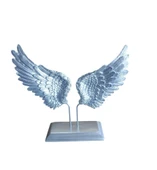 beyaz renk kırılmaz polyester,melek kanadı desenli biblo thumbnail 4