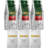 Jacobs Medium Çekirdek Kahve 1KG (Espresso Beans) & Kaffeeplus Süt Tozu 1KG (Karma 6 Lı Set) thumbnail 1