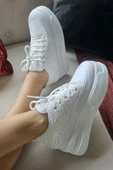 001 S43 Ops Topukla Kadın Pullu 5 cm Kalın Tabanlı Spor Ayakkabı - 1