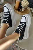 001 S43 Ops Topukla Kadın Pullu 5 cm Kalın Tabanlı Spor Ayakkabı - 10