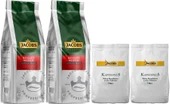 Jacobs Medium Çekirdek Kahve 1KG (Espresso Beans) & Kaffeeplus Süt Tozu 1KG (Karma 4 Lü Set) - 1