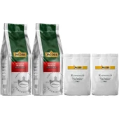 Jacobs Medium Çekirdek Kahve 1KG (Espresso Beans) & Kaffeeplus Süt Tozu 1KG (Karma 4 Lü Set) - 1