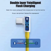 Xiaomi-Samsung-Huawei Uyumlu  120W 6A Usb Type C Orjinal Kutu Çıkması 1 Metre SARI thumbnail 5