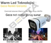 ARNA 5 MP GECE RENKLİ YÜZ TANIMA SESLİ H.265 320 GB HDD DAHİL 8 KAMERALI AHD GÜVENLİK SETİ - ST85320 - 3