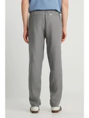 Wrangler %100 Keten Regular Fit Normal Kesim Normal Bel Düz Paça Koyu Gri Pantolon - 4
