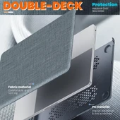 Apple Macbook Air 13inç M1 A2337 A2179 A1932 Kılıf Nubuk Üçgen Standlı Havalandırmalı Kapak 2018/2020 - 4