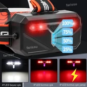 OR-810 25W Kafa Feneri | 1800 Lümen | 2 Pil | 12W Şarjlı - 5