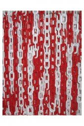 Mfk 6 Mm Plastik Zincir 1 Metre Kırmızı Beyaz Renk - 6