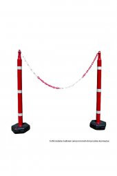 Mfk 6 Mm Plastik Zincir 5 Metre Kırmızı Beyaz Renk - 4