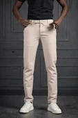 Beli Lastikli Ve İplikli Likralı Slimfit Yazlık Kumaş Jogger Pantolon - 2