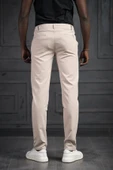 Beli Lastikli Ve İplikli Likralı Slimfit Yazlık Kumaş Jogger Pantolon - 4